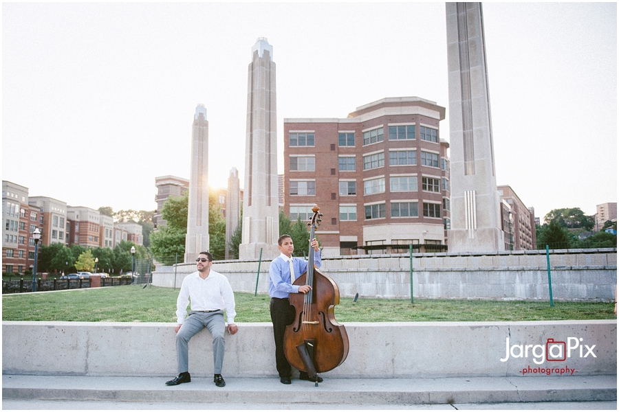 Riverwalk, Hudson WaterFront, Weehawken, NJ, Engagement Session, Bass, Viola